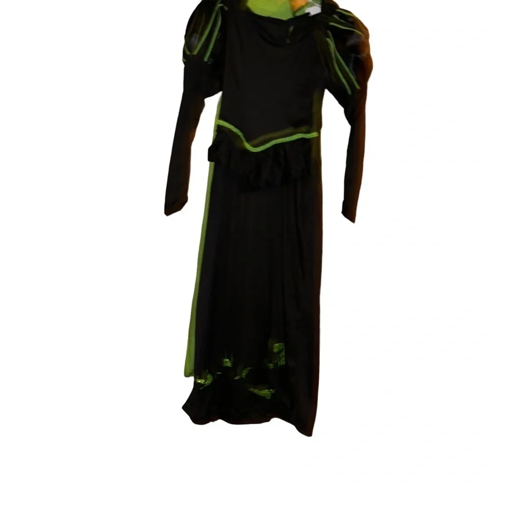 Girls wizard of oz wicked witch of the west witch costume with hat kids M 8/10